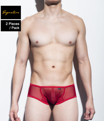 Sexy Men's Underwear Signature Ultra Squarecut Trunks - Ji Su (Mesh Series) - MATEGEAR - Sexy Men's Swimwear, Underwear, Sportswear and Loungewear